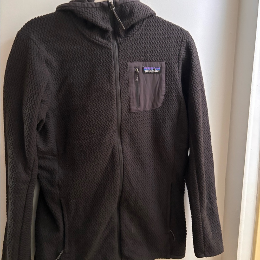 Patagonia Black R1 Air Full Zip Hoody Women Large